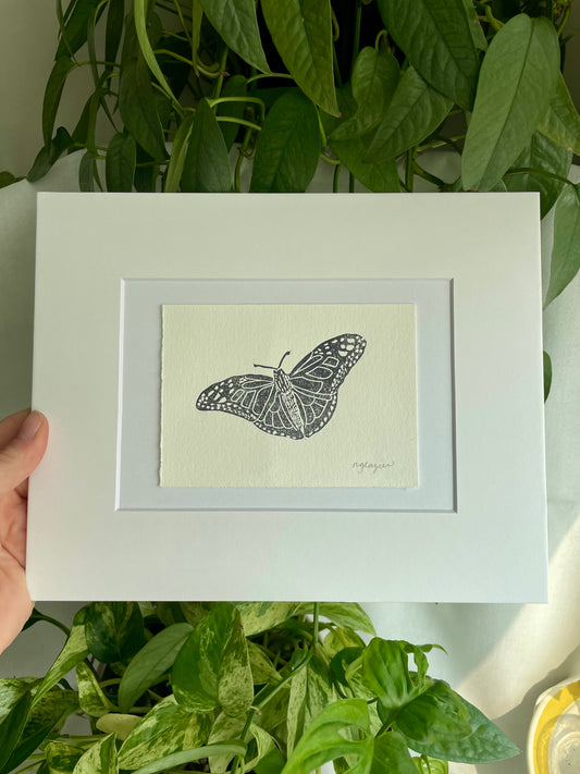 Little Butterfly mini print matted to 8x10”